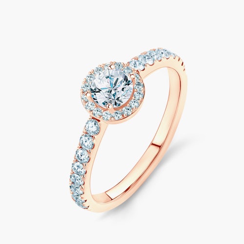 Pierścionek zaręczynowy This is Love: różowe złoto, diament